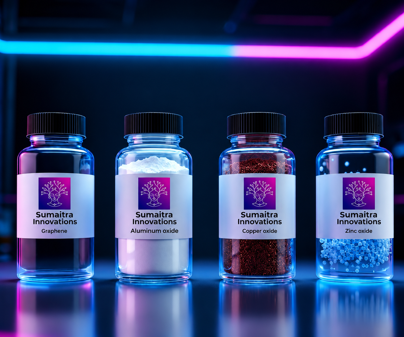 Sumaitra Innovations nanomaterials: Graphene, Aluminum oxide, Copper oxide, and Zinc oxide